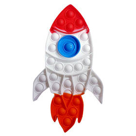 Іграшка-антистрес Pop It Біло-червона Ракета IB, код: 6691297