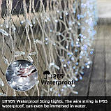 LITYBY Fairy Lights Акумулятор водонепроникний, 12M/120LED Різдвяні казкові вогні, 8 режимів Battery String Lights Outdoor, фото 2