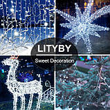 LITYBY Fairy Lights Акумулятор водонепроникний, 12M/120LED Різдвяні казкові вогні, 8 режимів Battery String Lights Outdoor, фото 5
