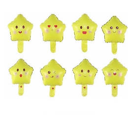 Фольговані зірочки смайлики 10 дюймів