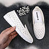 Сліпони жіночі мокасини білі перфровані Broman 4435, фото 6