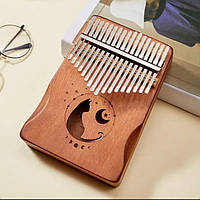 Музыкальный инструмент Калимба (мбира), пальчиковое пианино ручной работы из дерева, Светло коричневый (KL-01)