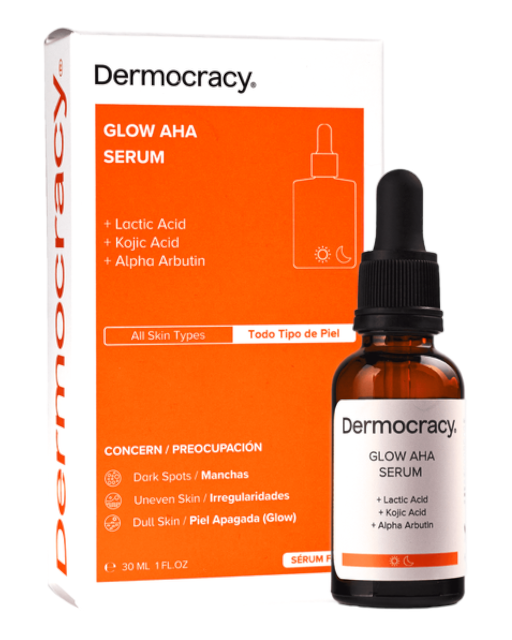 Dermocracy Нічна сироватка для освітлення пігментних плям Glow AHA Serum 30 ml