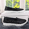 Сліпони жіночі мокасини чорні перфровані Broman 4435, фото 6
