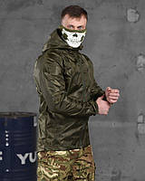 Тактическая куртка дождевик мембранная плащевка олива Армейская ветровка мембранная водонепроницаемая олива XL