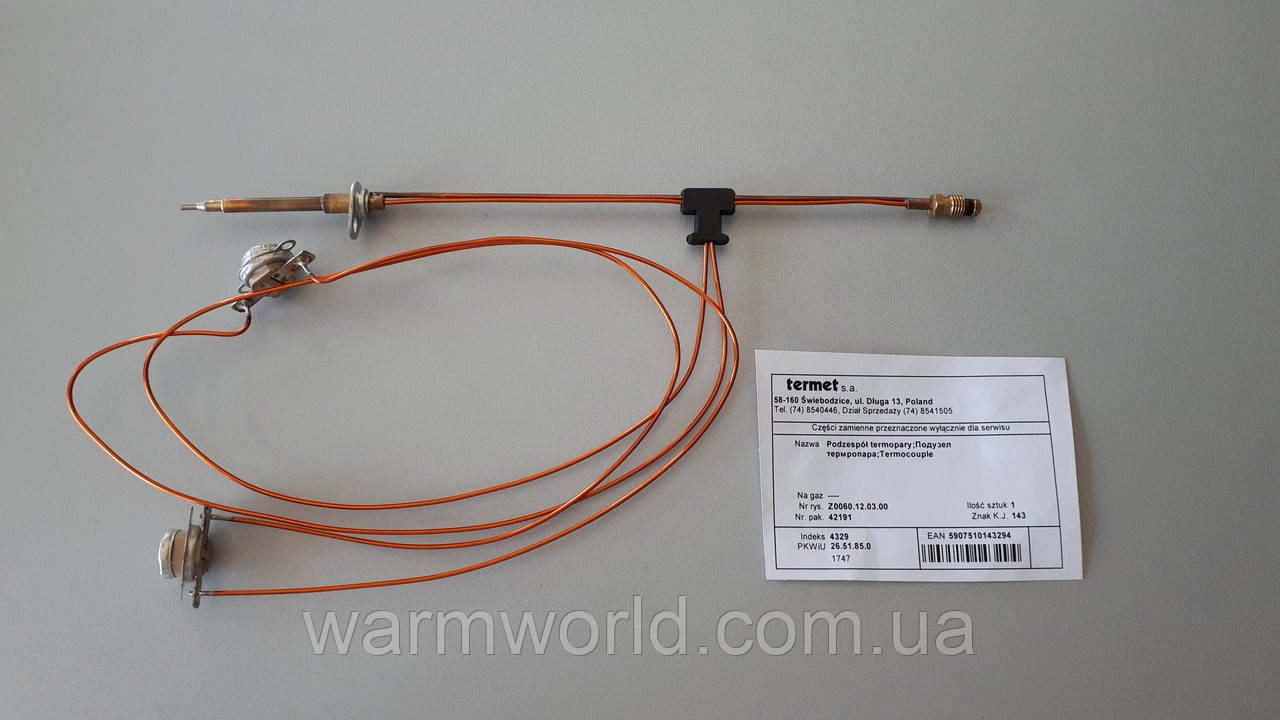 Z0060.12.03.00 Термопара з датчиками для колонки TermaQ 19-01 після 2014 г Termet