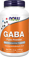 Гамма-аминомасляная кислота, ГАМК Now Foods, GABA, Pure Powder, 170 г