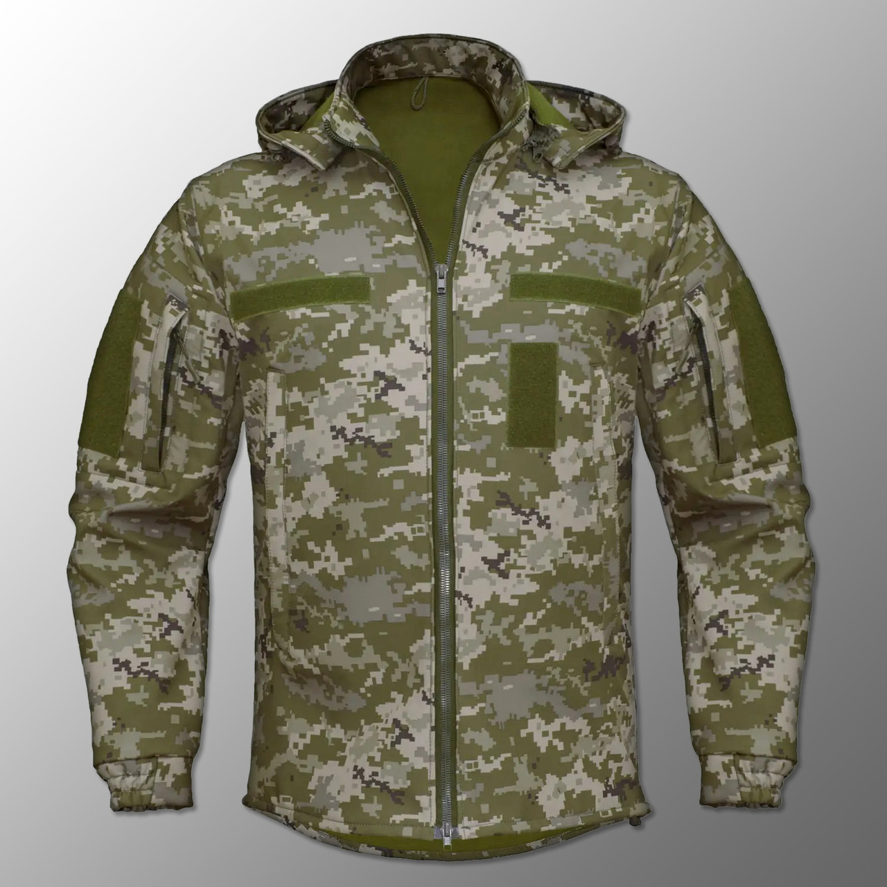 🔥 Куртка непромокальна SoftShell "Klos - ММ14 піксель" (тактична, поліцейська) піксель, фото 1