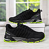 Кросівки чоловічі Bayota чорні з зеленим текстильні 3721, фото 7