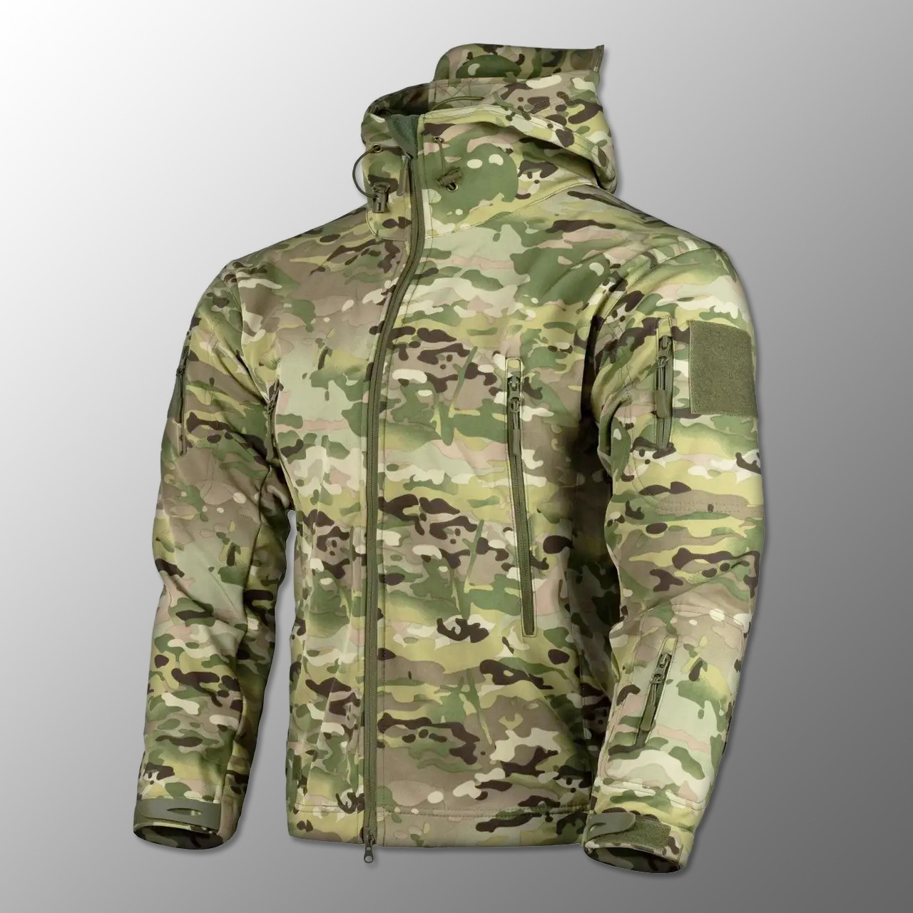 🔥  Куртка Soft Shell "Silver Knight" - Multicam  (для полювання та риболовлі, тактичні, теплі, військові)