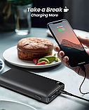 SOARAISE 26800 мАг Power Bank Швидка зарядка 22,5 Вт з вбудованими 2 кабелями та 3 виходами, фото 8
