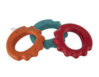 Эспандер-кольцо (бублик), кистевой, средняя нагрузка, с формой для пальцев, разн. цвета