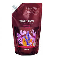 Пена-мыло для рук с ароматом цветов Wash Bon запаска 500 мл TS, код: 8163429