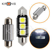 LED C5W C10W 31мм лампа в автомобиль, 10 SMD 4014, с обманкой Canbus, белый ld