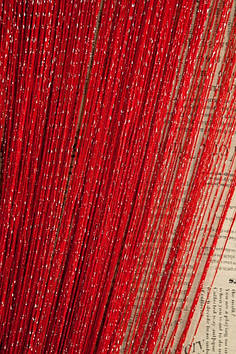 Кисея штори-нитки Дощ червоні (17)