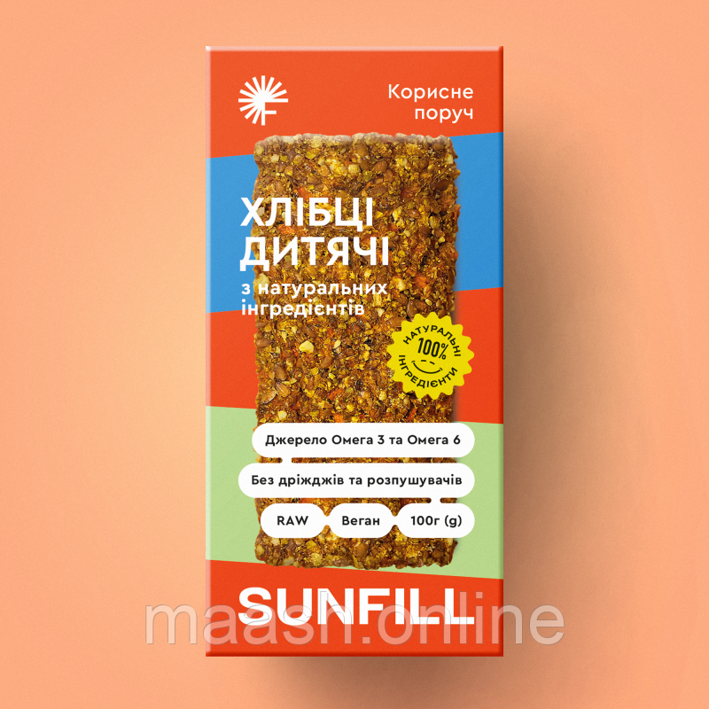 Хлібці дитячі Sunfill, 100 г, фото 1