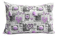 Наволочка Brettani на подушку хлопковая 70х70см Сиреневая 682-2-violet-70-70 TS, код: 6590187