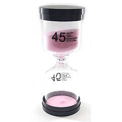 Годинник пісочний None на 45 хвилин 13х5.5х5.5 см Рожевий пісок (DN32238D) BS, код: 1389493