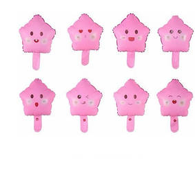 Фольговані зірочки смайлики 10 дюймів