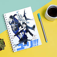 Скетчбук Sketchbook блокнот для рисования с принтом Yuri on Ice - Юры на льду 5 А3 Кавун 48 BS, код: 8301633