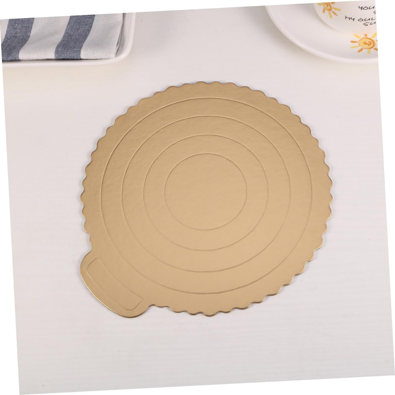 Підкладка картонна для торта підставка кондитерська під торт D 24.5 см золота