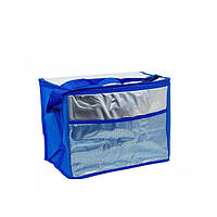 Термосумка Easy Gifts 28*16*20 см серебристо-синяя Stenson R28796 BS, код: 8357595