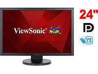 Монітор ViewSonic VG2438M / 24" (1920x1200) TN / 1x DP, 1x DVI, 1x VGA, 4x USB 3.0, 2x Audio / 2x 2W / VESA 100x100 / Pivot +