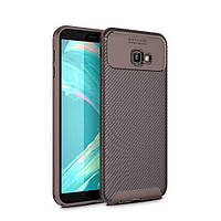 Чехол Carbon Case Samsung J410 Galaxy J4 Core J415 Galaxy J4 Plus Коричневый (hub_dULi35343 BS, код: 1374246