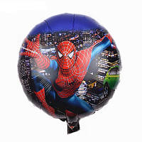 Фольгированный шар круг с человеком пауком