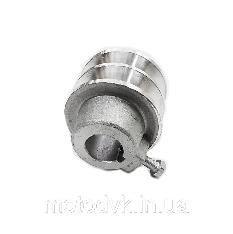 Шків 2-рівневий на двигун 168F, 170F (вал 20 мм, під шпонку)