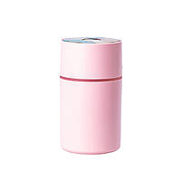Зволожувач повітря для дому портативний USB 450 мл з підсвічуванням Рожевий