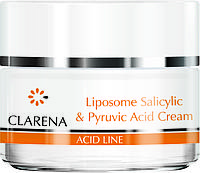 Крем для жирной и комбинированной кожи с кислотами Clarena Liposome Salicylic Pyruvic Acid Cr BS, код: 8365754