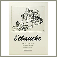 Блокнот склеювання для ескізів та нарисів Ebauche Sennelier 130 аркушів 90 гм 10,5х14,8 см N136289 Скетчбуки