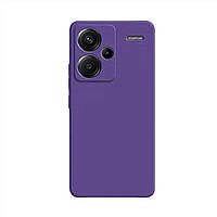 Силіконовий чохол для Xiaomi Redmi Note 13 Pro+ 5g фіолетовий матовий з мікрофіброю