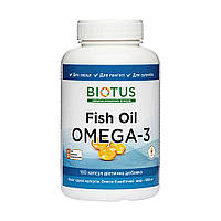 Омега-3 исландский рыбий жир Omega-3 Fish Oil Biotus 180 капсул HR, код: 7289454