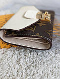 Жіночий гаманець міні Louis Vuitton молочний, фото 2