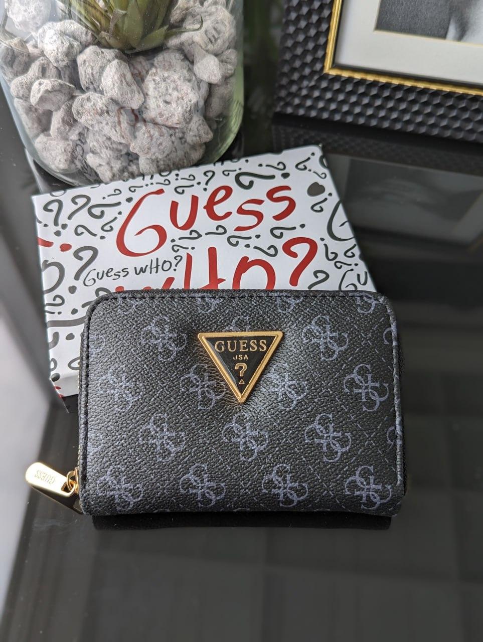 Гаманець Guess жіночий міні Гаманець Гесс чорний