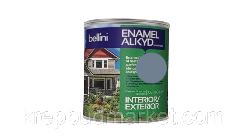 Эмаль алкидная "Bellini" 0,9 темно-серая (ID#2147065006), цена: 120 ...