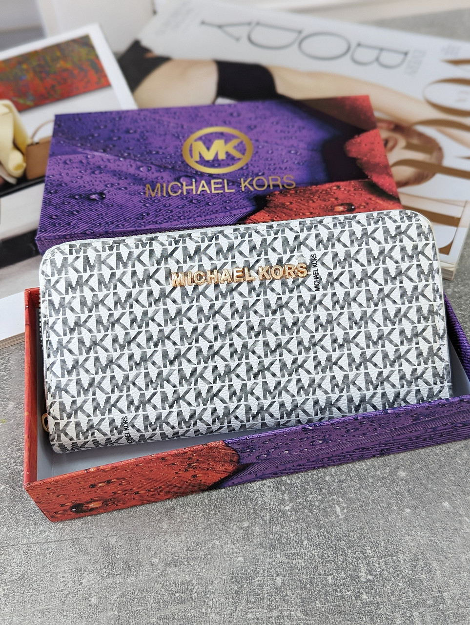Гаманець Michael Kors великий Майкл Корс жіночий великий білий