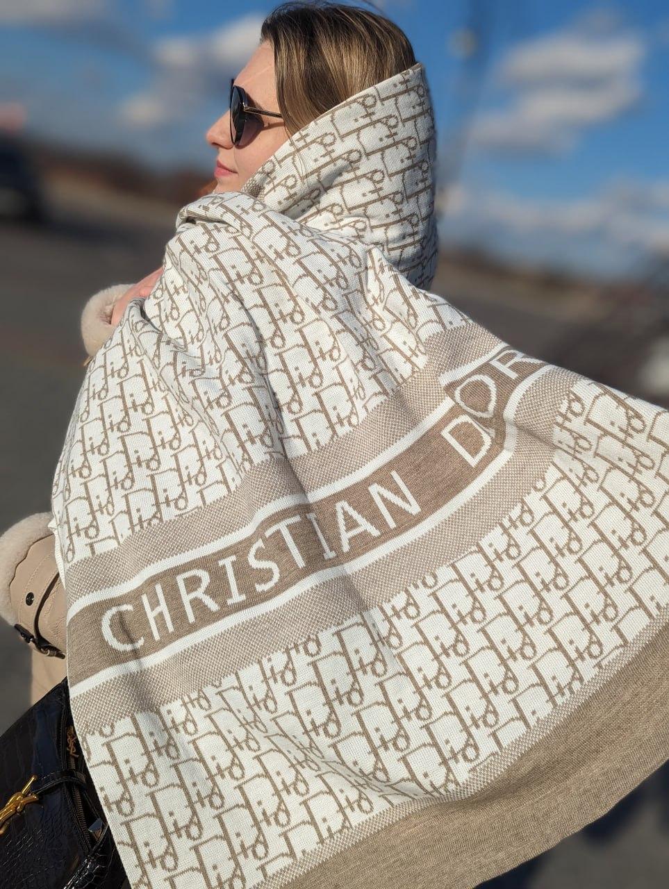 ПАЛАНТИН ШАРФ, ХУСТКА Christian Dior ЖЕНСЬКИЙ ШАРФ ДИОР білий-моко