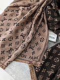 Палантин шарф louis vuitton Луї вінон шоколадно-коричневий, фото 2