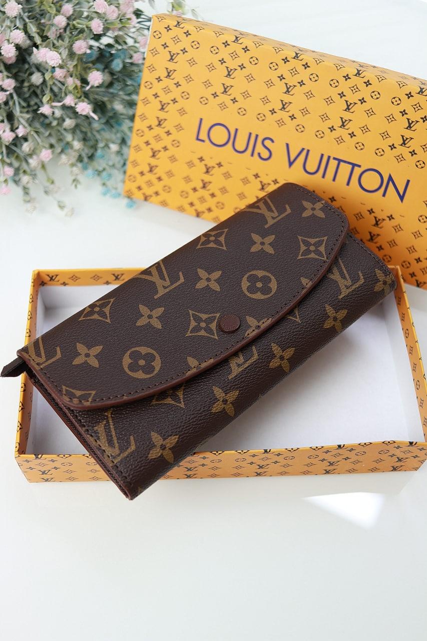 Жіночий гаманець Louis Vuitton коричневий + коричневий великий овальний Луї Віттон