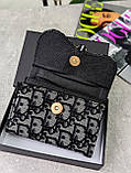 Гаманець Dior жіночий Гаманець Діор сірий текстильний конверт, фото 4