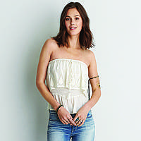 Майка AEO Eyelet Ruffle Cream XS Белый (2351-7338WT-XS) HR, код: 705956