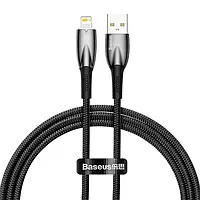 Кабель зарядный Lightning Baseus Glimmer Series Fast Charge USB - Lightning 1м Black (CADH000201)