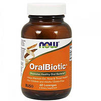 Пробиотик NOW Foods OralBiotic 60 Lozenges HR, код: 7518508