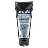 Очищающая пенка с муцином черной улитки Black Snail Deep Cleansing Foam FarmStay 180 мл HR, код: 8253607