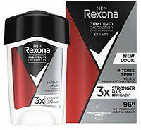 Дезодорант-стик для чоловіків Rexona Men Maximum Protection Cream Intense Sport, 96 годин захист від поту "Wr"