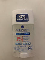 Натуральний гелевий дезодорант стик антиперспірант Dermaflora 0% stick SENSITIVE WITH MSM Орпігінал "Wr"