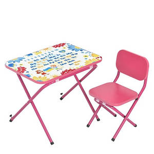 Столик для малювання Bambi M-4910-8 2 предмети рожевий